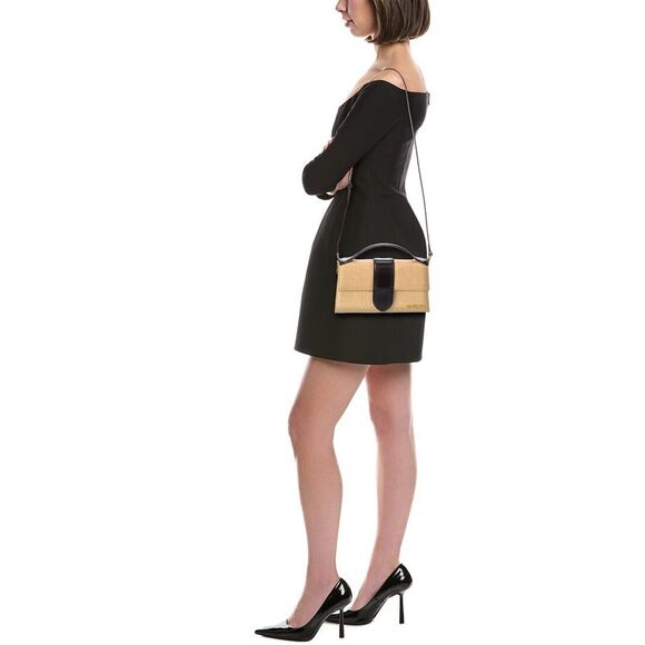 Jacquemus The Bambino Small Canvas & Leather Shoulder Bag, Brown - Picture 4 of 5